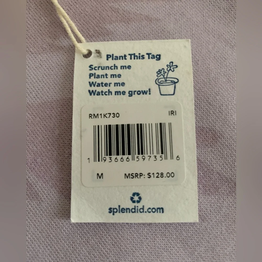 NWT Splendid Sweatshirt: Lavender, Front Palm Tree Print, Crewneck M - Picture 3 of 7